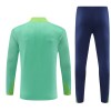 Brésil Sweat d'Entraînement Quarter-Zip 2024-25 Verte Pour Homme